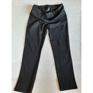 American Giant Women 14 Pullover Performance Stretch Waistband Ankle Black Pants